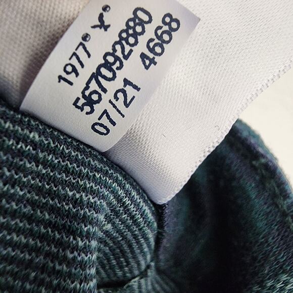 American Eagle Womens Flare Pants 12 Long Green Blue Plaid Knit Super Hi-Rise - Picture 11 of 11